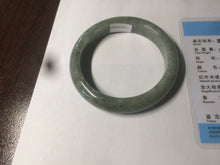 Load image into Gallery viewer, 54.6mm Certified 100% natural Type A green/gray jadeite jade bangle AE67-2865