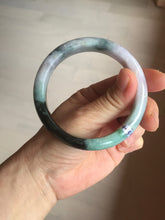 Load image into Gallery viewer, 59mm Certified Type A 100% Natural sunny green dark green purple Jadeite Jade bangle BP99-4054