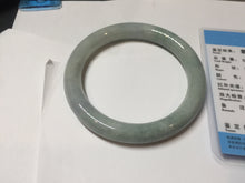 Load image into Gallery viewer, 59.8mm Certified Type A 100% Natural white/purple/green round cut jadeite Jade bangle PE123-0295