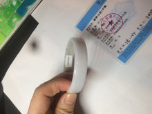 Load image into Gallery viewer, 51mm Certified Type A 100% Natural light purple/brown/white square Jadeite Jade bangle Y152-8073