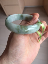Load image into Gallery viewer, 55.6mm certified 100% natural Type A light green yellow jadeite jade bangle F179-3085