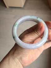 Load image into Gallery viewer, 55mm Certified 100% natural Type A light purple with sunny flying flowers jadeite jade bangle BL107-8720