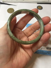 Load image into Gallery viewer, 56.4mm Certified Type A 100% Natural dark green gray black brown jadeite Jade bangle PD171-6299