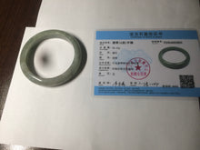 Load image into Gallery viewer, 58.8mm Certified 100% natural Type A green/gray jadeite jade bangle AE69-2863