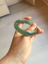 Load image into Gallery viewer, 49mm Certified Type A 100% Natural Oily Dark Green Gray Black Oval Jadeite Jade Bangle PC205-7682