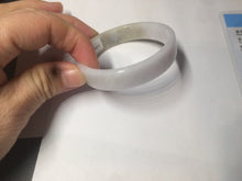 Load image into Gallery viewer, 51mm Certified Type A 100% Natural light purple/brown/white square Jadeite Jade bangle Y152-8073