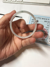Load image into Gallery viewer, 48.5mm certified 100% natural type A light green orange white thin square style jadeite bangle PH254-1003