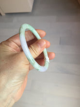 Load image into Gallery viewer, 54.4mm certified 100% natural Type A white/purple/sunny green slim round cut jadeite jade bangle PC253-0842