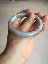 Load image into Gallery viewer, 59mm Certified Type A 100% Natural green gray black(Wuji, 淡乌鸡) Jadeite Jade bangle BQ55-6886