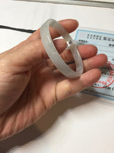 Load image into Gallery viewer, 48.5mm certified 100% natural type A light green orange white thin square style jadeite bangle PH254-1003