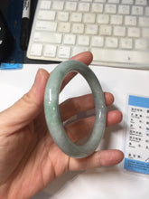 Load image into Gallery viewer, 59.8mm Certified Type A 100% Natural white/purple/green round cut jadeite Jade bangle PE123-0295
