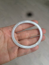 Load image into Gallery viewer, 51mm Certified Type A 100% Natural icy watery light green/white oval Jadeite Jade bangle AR91-1490