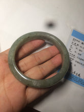 Load image into Gallery viewer, 58.8mm Certified 100% natural Type A green/gray jadeite jade bangle AE69-2863