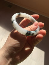 Load image into Gallery viewer, 53.8mm certified Type A 100% Natural light green/white jadeite jade bangle BK100-2343