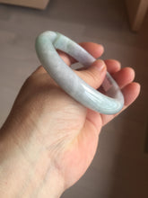 Load image into Gallery viewer, 61.5mm Certified Type A 100% Natura light green white purple Jadeite bangle X159-3830