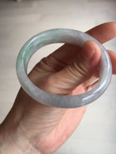 Load image into Gallery viewer, 51.5mm certified 100% natural type A light purple sunny green yellow oval jadeite jade bangle BL77-8666