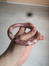 Load image into Gallery viewer, 58.9mm 100% natural Etruscan earth red round cut rose stone (Rhodonite)bangle XY76