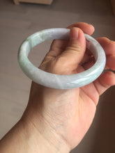 Load image into Gallery viewer, 61.5mm Certified Type A 100% Natura light green white purple Jadeite bangle X159-3830