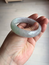 Load image into Gallery viewer, 51.5mm certified 100% natural type A light purple sunny green yellow oval jadeite jade bangle BL77-8666
