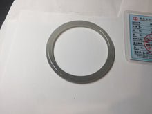 Load image into Gallery viewer, 58mm Certified 100% Natural gray black(灰冰) slim round cut nephrite jade bangle HN40-9109