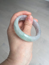 Load image into Gallery viewer, 51.5mm certified 100% natural type A light purple sunny green yellow oval jadeite jade bangle BL77-8666
