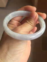 Load image into Gallery viewer, 53mm Certified Type A 100% Natural light green white purple oval Jadeite bangle X160-3838(Etsy 已经列)