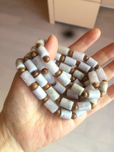 Load image into Gallery viewer, 100% natural type A green/purple jadeite jade beads bracelet group BK56