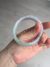 Load image into Gallery viewer, 51.5mm certified 100% natural type A light purple sunny green yellow oval jadeite jade bangle BL77-8666
