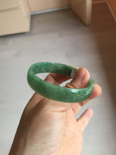 Load image into Gallery viewer, 52.8mm certified 100% natural Type A forest green dark green jadeite jade bangle BP15-8593