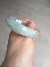 Load image into Gallery viewer, 51.5mm certified 100% natural type A light purple sunny green yellow oval jadeite jade bangle BL77-8666