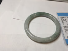 Load image into Gallery viewer, 卖了 59.8mm Certified Type A 100% Natural white/purple/green round cut jadeite Jade bangle PE124-0289