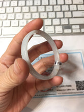 Load image into Gallery viewer, 48.5mm certified 100% natural type A light green orange purple white thin square style jadeite bangle PH255-0968