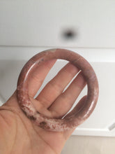 Load image into Gallery viewer, 58.9mm 100% natural Etruscan earth red round cut rose stone (Rhodonite)bangle XY76