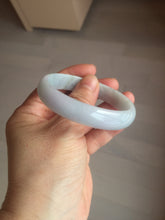 Load image into Gallery viewer, 52.5mm Certified Type A 100% Natural light green white purple Jadeite bangle AU1-3836