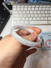 Load image into Gallery viewer, 48.5mm certified 100% natural type A light green orange purple white thin square style jadeite bangle PH256-0967