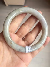 Load image into Gallery viewer, 57.4mm Certified Type A 100% Natural light green purple with flying yellow dandelion round cut Jadeite Jade bangle BQ52-8186