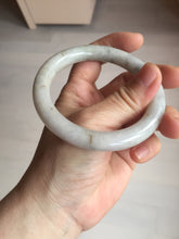 Load image into Gallery viewer, 57.4mm Certified Type A 100% Natural light green purple with flying yellow dandelion round cut Jadeite Jade bangle BQ52-8186