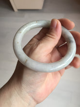 Load image into Gallery viewer, 57.4mm Certified Type A 100% Natural light green purple with flying yellow dandelion round cut Jadeite Jade bangle BQ52-8186