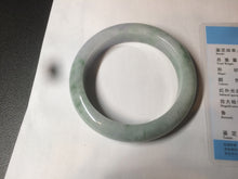 Load image into Gallery viewer, 57.5mm certified 100% natural type A light green/purple chubby jadeite jade bangle BF29-4028