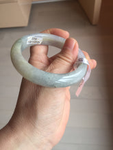 Load image into Gallery viewer, 55.7mm Certified Type A 100% Natural watery light purple/green/white Jadeite Jade bangle F99-3522