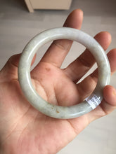 Load image into Gallery viewer, 57.4mm Certified Type A 100% Natural light green purple with flying yellow dandelion round cut Jadeite Jade bangle BQ52-8186