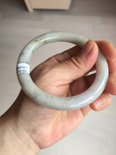 Load image into Gallery viewer, 57.4mm Certified Type A 100% Natural light green purple with flying yellow dandelion round cut Jadeite Jade bangle BQ52-8186