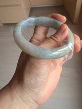 Load image into Gallery viewer, 55.7mm Certified Type A 100% Natural watery light purple/green/white Jadeite Jade bangle F99-3522
