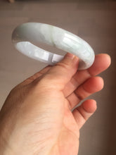 Load image into Gallery viewer, 52.5mm Certified Type A 100% Natural light green white purple Jadeite bangle AU1-3836