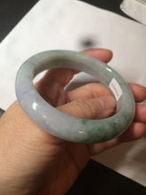 Load image into Gallery viewer, 57.5mm certified 100% natural type A light green/purple chubby jadeite jade bangle BF29-4028