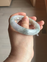 Load image into Gallery viewer, 55.7mm Certified Type A 100% Natural watery light purple/green/white Jadeite Jade bangle F99-3522