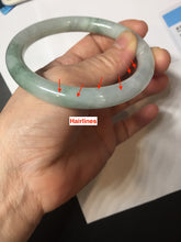 Load image into Gallery viewer, 卖了 59.8mm Certified Type A 100% Natural white/purple/green round cut jadeite Jade bangle PE124-0289