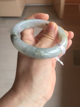 Load image into Gallery viewer, 55.7mm Certified Type A 100% Natural watery light purple/green/white Jadeite Jade bangle F99-3522