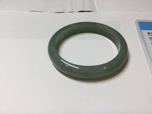 Load image into Gallery viewer, 52.5mm Certified Type A 100% Natural Oily Dark Green Gray Black(油青) Oval Jadeite Jade Bangle PH257-7126