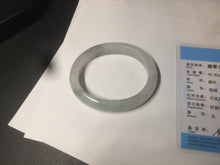 Load image into Gallery viewer, 51.5mm certified 100% natural Type A light green/white oval jadeite jade bangle AZ124-2782